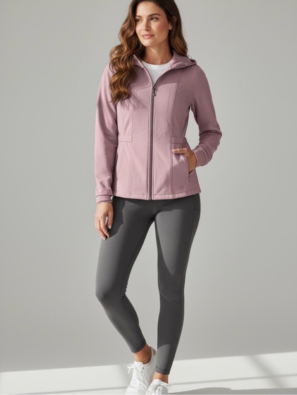 Spyder Women's Mauve Zip-Up Hooded Jacket